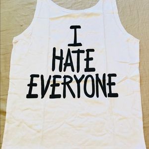 I HATE EVERYONE boyfriend tank top